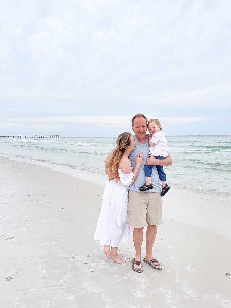 Family Beach Trip 2023 with family photos with our toddler.