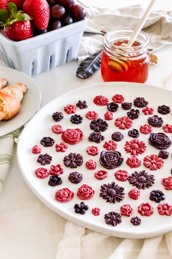 This Berry Flower Butter Board is made with 3 ingredients and is a fun way to elevate your butter for a spring brunch or summer party.