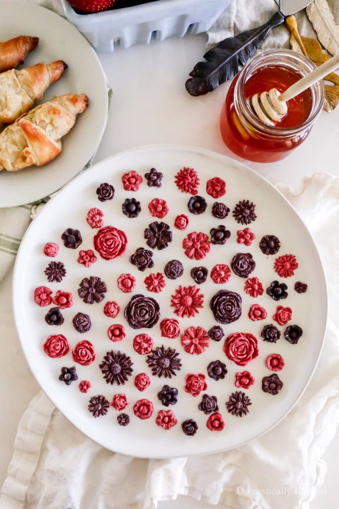 This Berry Flower Butter Board is made with 3 ingredients and is a fun way to elevate your butter for a spring brunch or summer party.