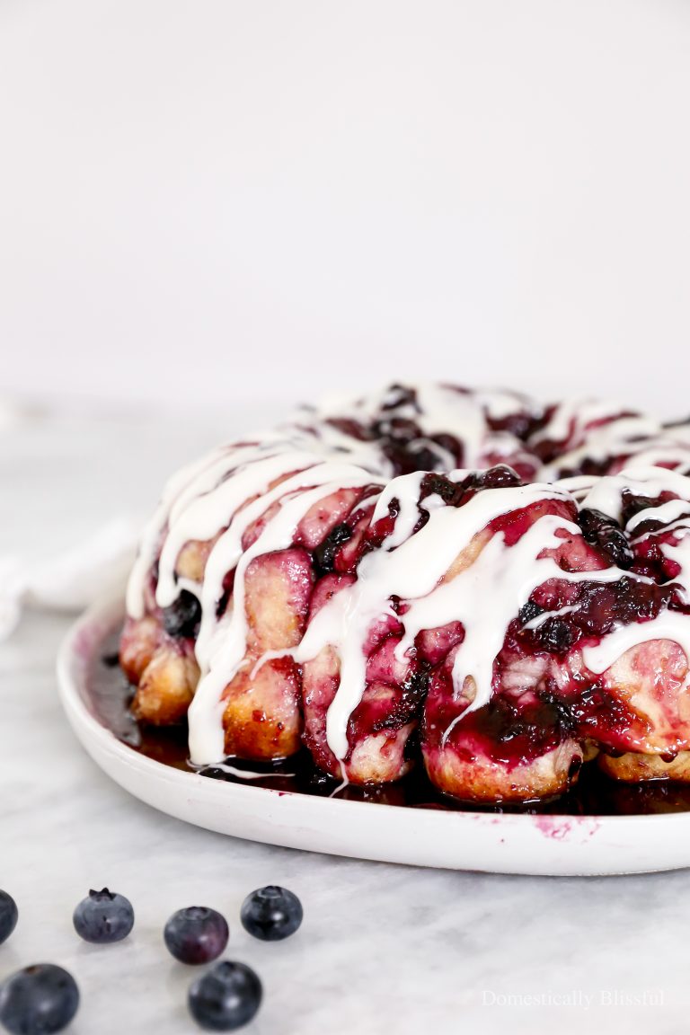 This Lemon Blueberry Monkey Bread is filled with fresh summer flavors and is a fun twist on traditional monkey bread.