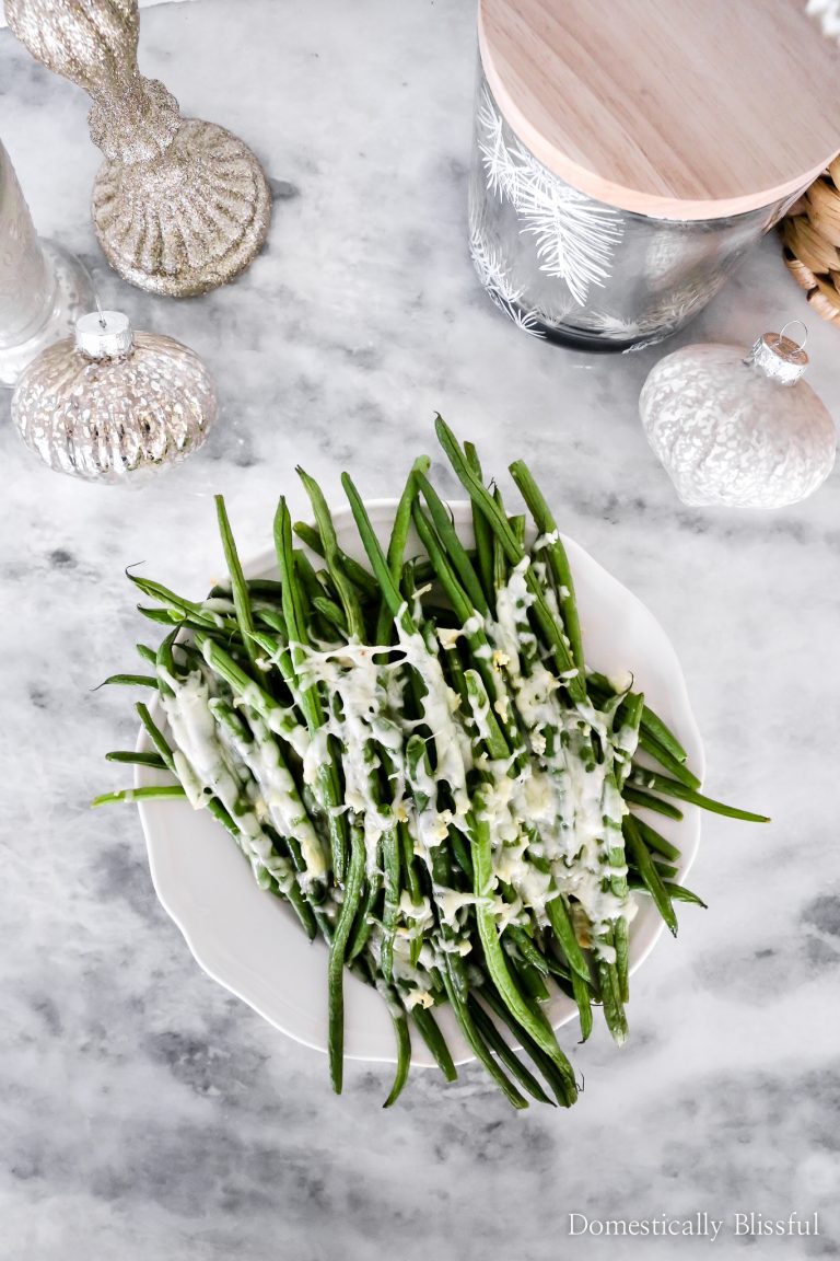 These Cheesy Roasted Green Beans are an easy side dish dinner recipe your whole family will love!