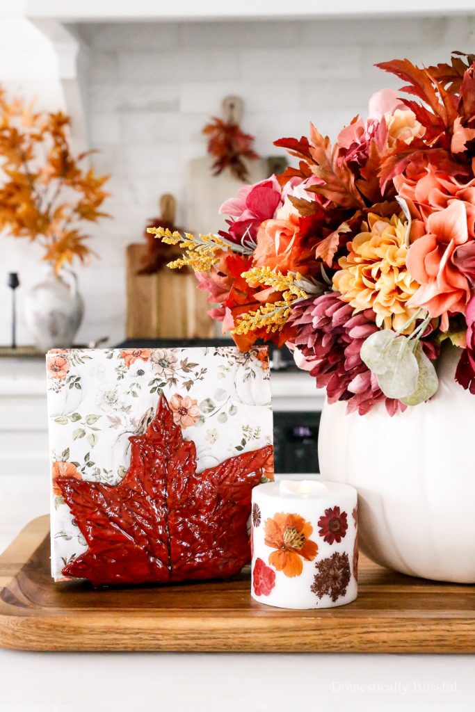 This DIY Clay Leaf Napkin Holder is a fun fall craft that makes a great gift and beautiful autumn decor for your kitchen.