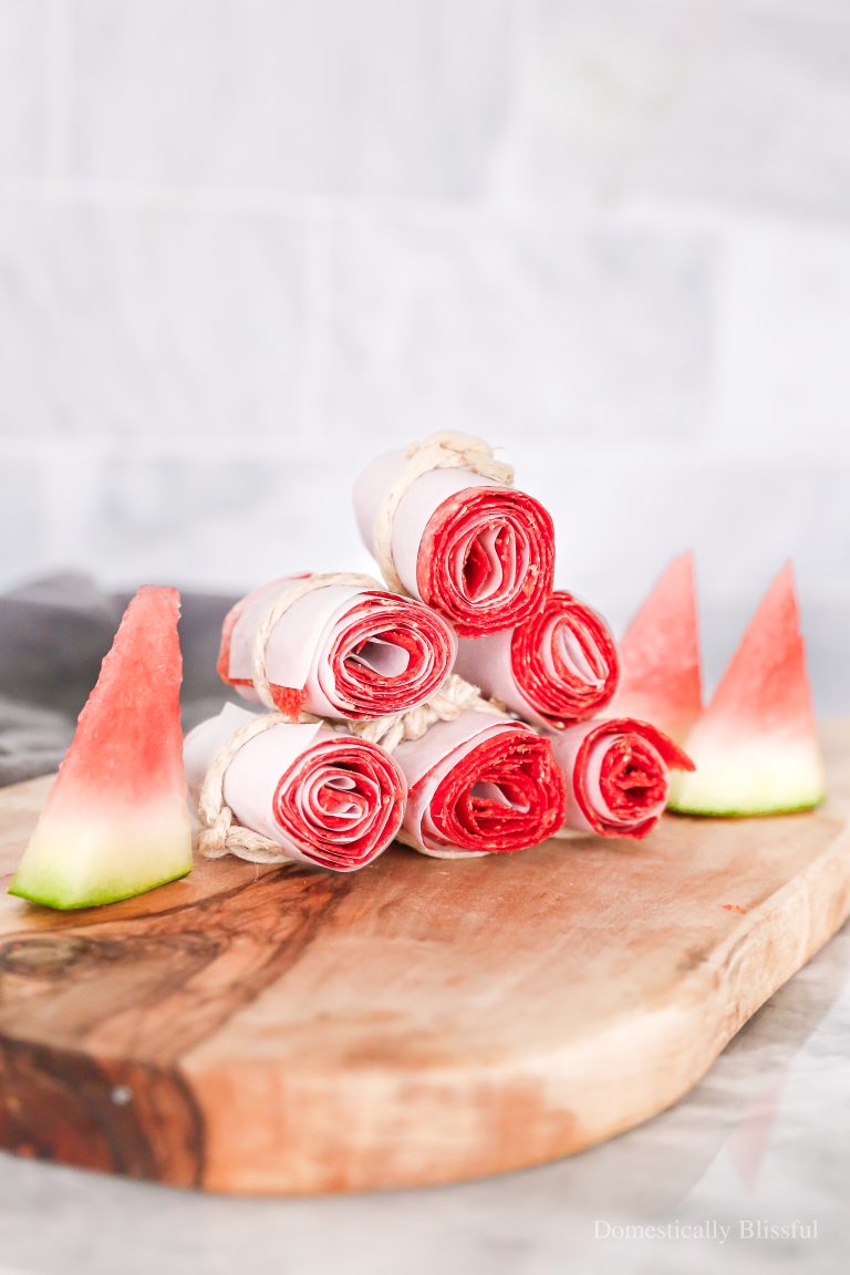 These 2-ingredient Watermelon Fruit Leathers are a fun treat to make on a rainy day with leftover watermelon.