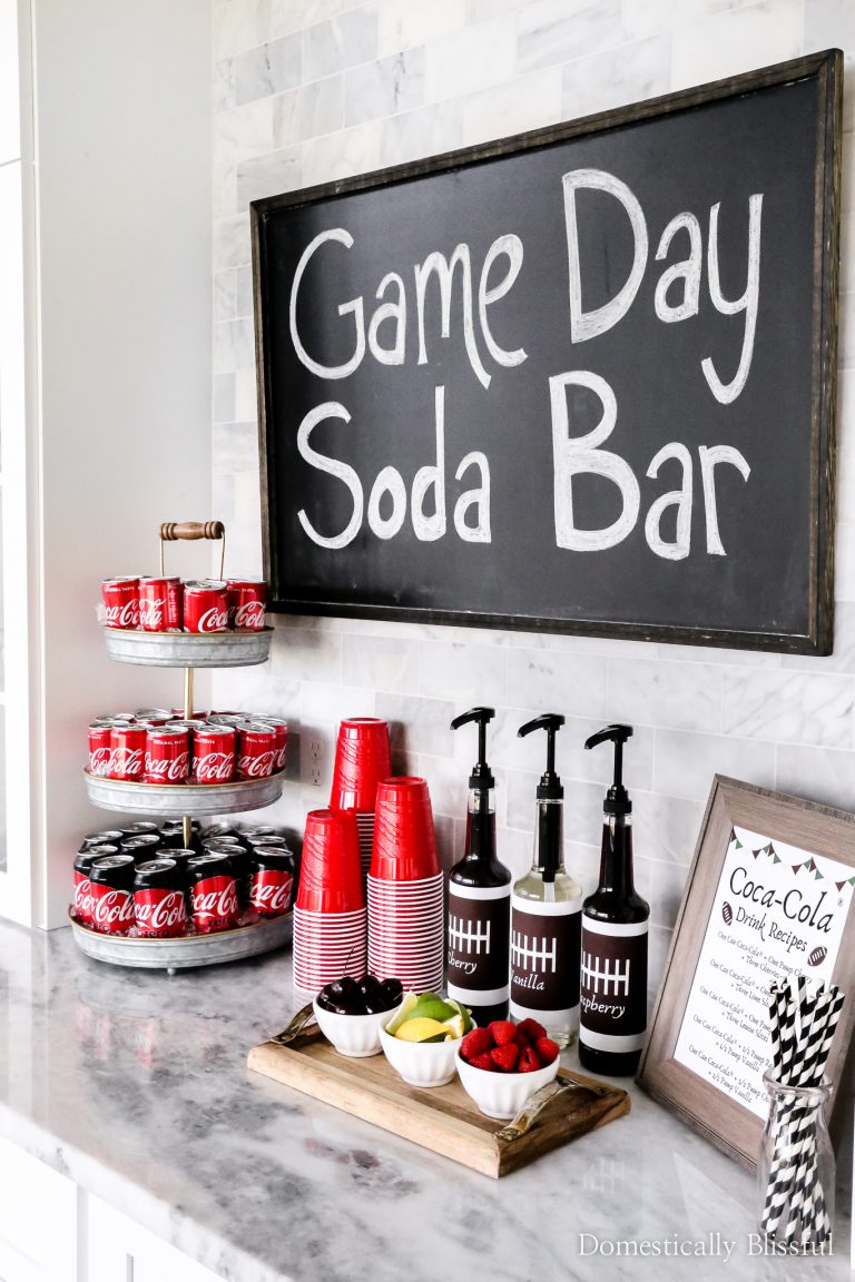 How to create a game-day soda bar for football parties this season with time-saving tips you'll love!