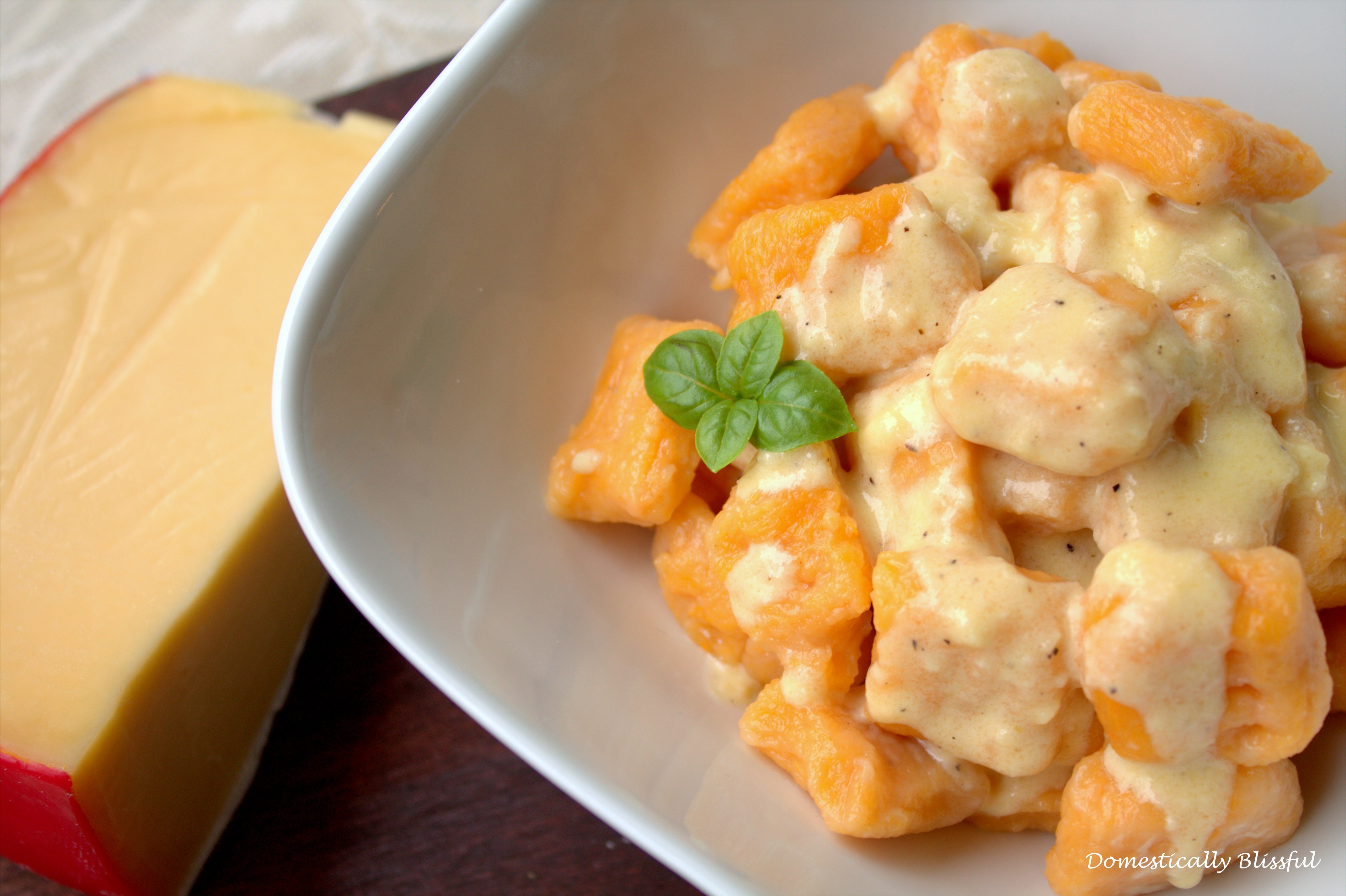 Sweet Potato Gnocchi with Gouda Cheese Sauce