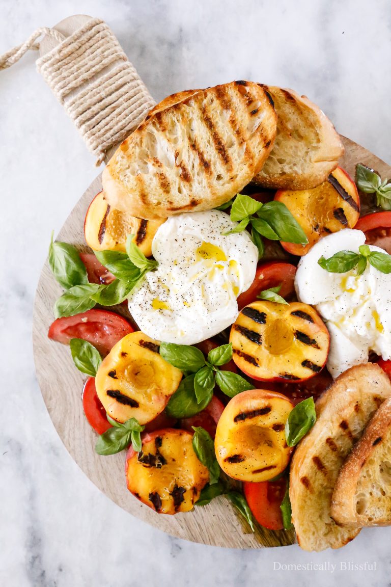 Peach Burrata Board