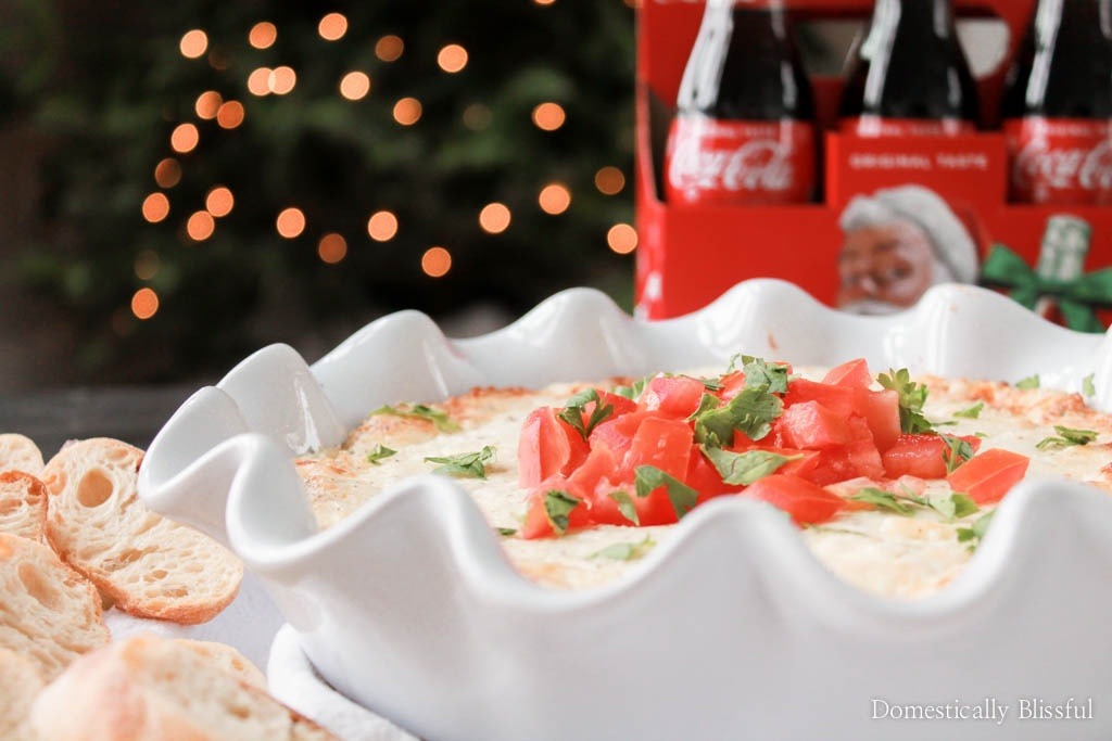 This Smoked Mozzarella Dip is filled with creamy flavors & is the perfect warm appetizer for any party or family gathering!