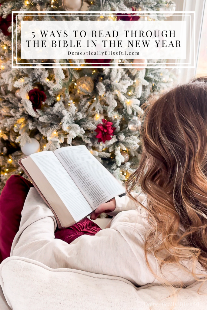 5 Ways to Read Through the Bible in the New Year to help you discover more Biblical treasures while drawing closer to Christ.