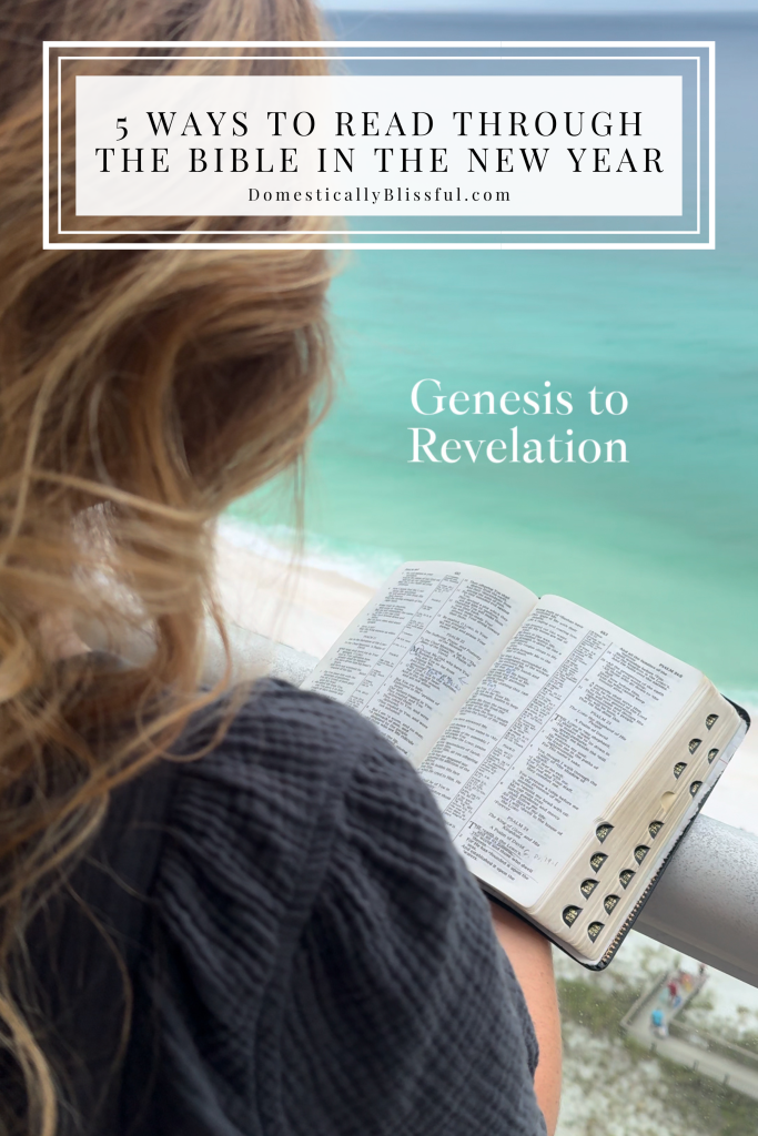 5 Ways to Read Through the Bible in the New Year to help you discover more Biblical treasures while drawing closer to Christ.