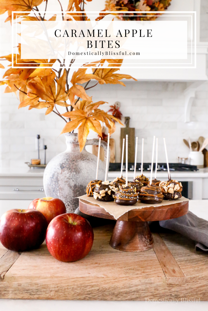 These Caramel Apple Bites are bite-sized mini caramel apples that are fun and easy to make and eat.