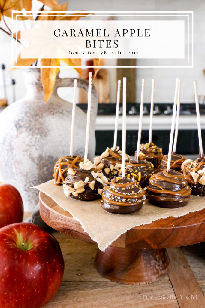 These Caramel Apple Bites are bite-sized mini caramel apples that are fun and easy to make and eat.