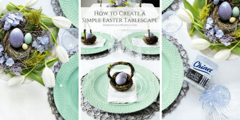 How to Create a Simple Easter Tablescape that is both beautiful & easy to create this spring.