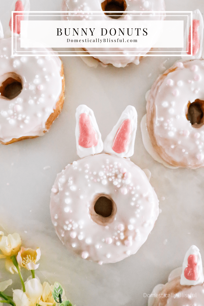 These Bunny Donuts are a fun way to decorate homemade or store-bought donuts for a spring party or Easter brunch.