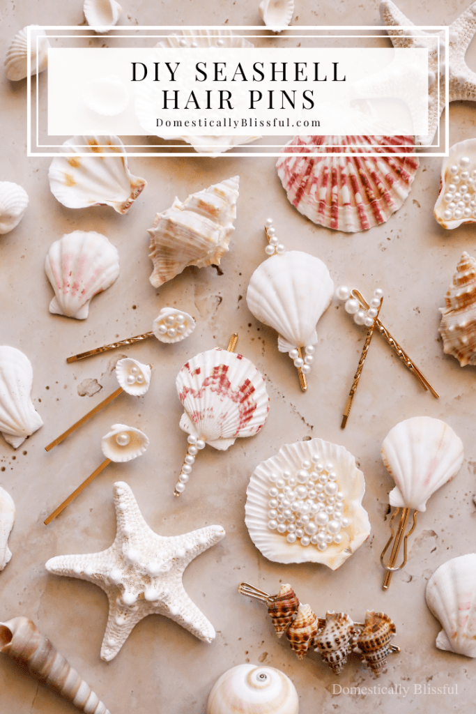 These DIY Seashell Hair Pins are a fun summer craft made with hair pins, seashells, and fake pearls.