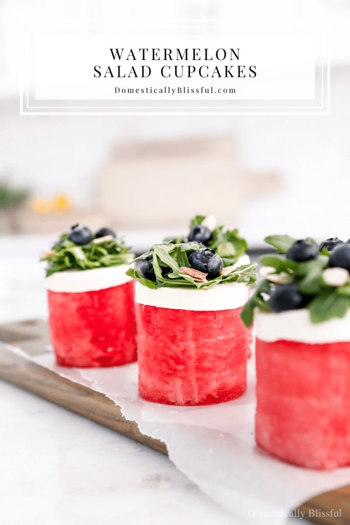 These Watermelon Salad Cupcakes are a fun and delicious way to enjoy a few of your favorite summer flavors!