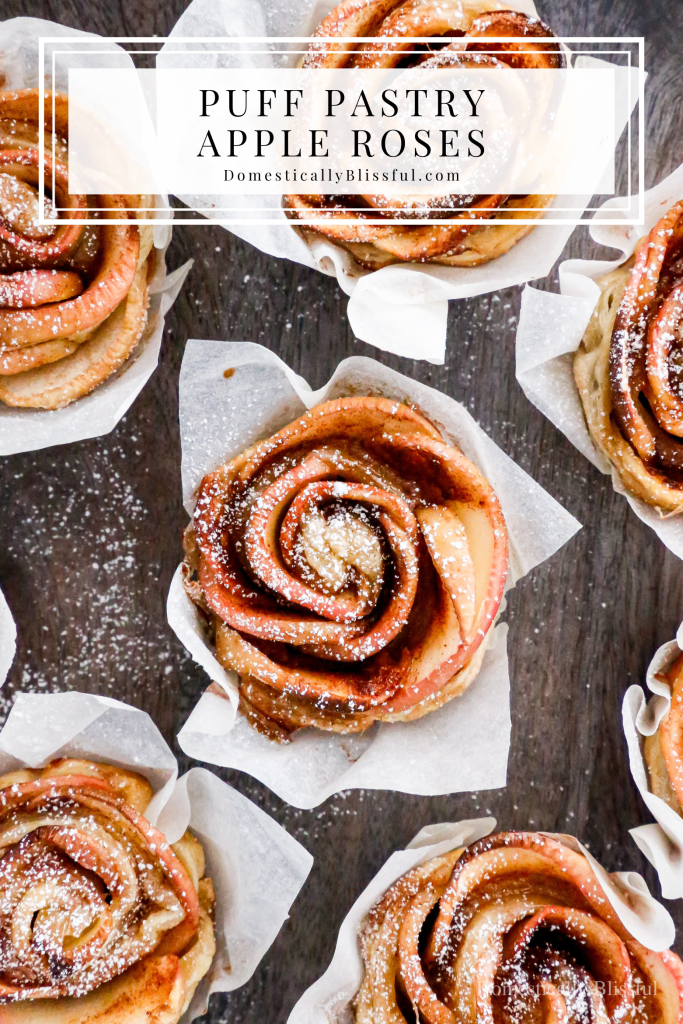 These Puff Pastry Apple Roses are a romantic and sweet fall treat that's perfect for Thanksgiving brunch or Friendsgiving dessert.
