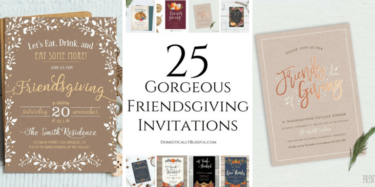 25 gorgeous Friendsgiving invitations for your annual Friendsgiving gathering with all of your friends & family this fall!