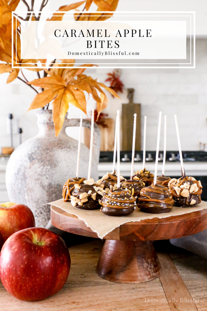 These Caramel Apple Bites are bite-sized mini caramel apples that are fun and easy to make and eat.