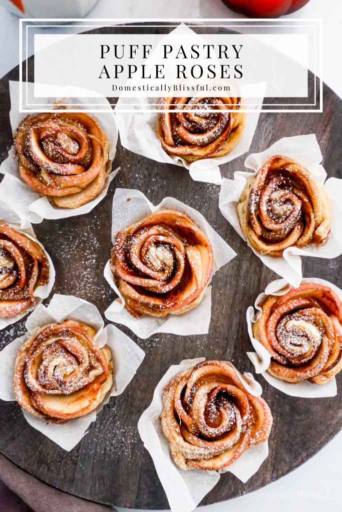 These Puff Pastry Apple Roses are a romantic and sweet fall treat that's perfect for Thanksgiving brunch or Friendsgiving dessert.