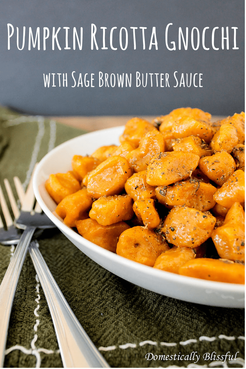 Pumpkin Ricotta Gnocchi with Sage Brown Butter Sauce