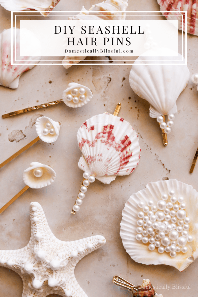 These DIY Seashell Hair Pins are a fun summer craft made with hair pins, seashells, and fake pearls.