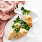 These Stuffed Crescent Roll Carrots are filled with Boursin, cream cheese, fresh parsley, and a squeeze of lemon. It is the perfect savory treat for an Easter brunch or spring party.
