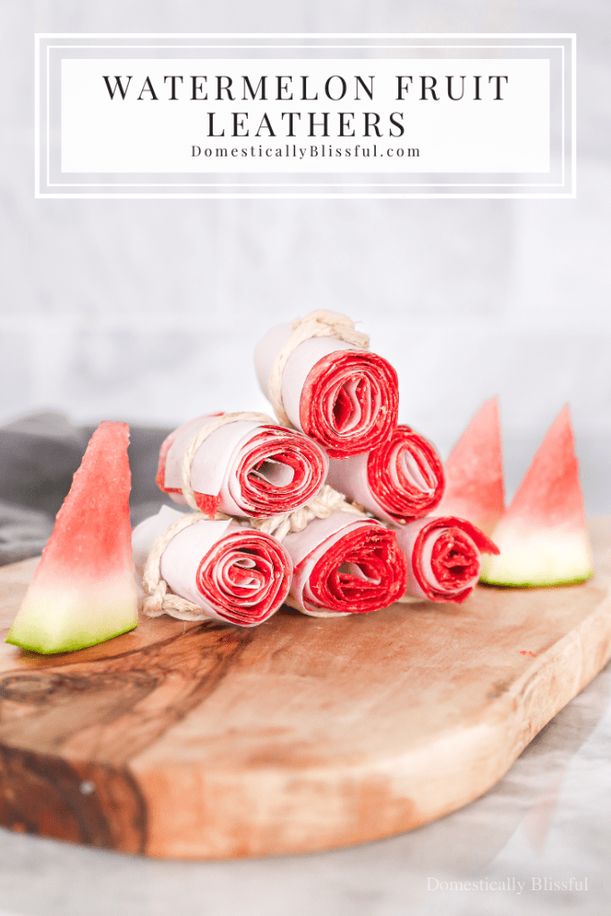 These 2-ingredient Watermelon Fruit Leathers are a fun treat to make on a rainy day with leftover watermelon.