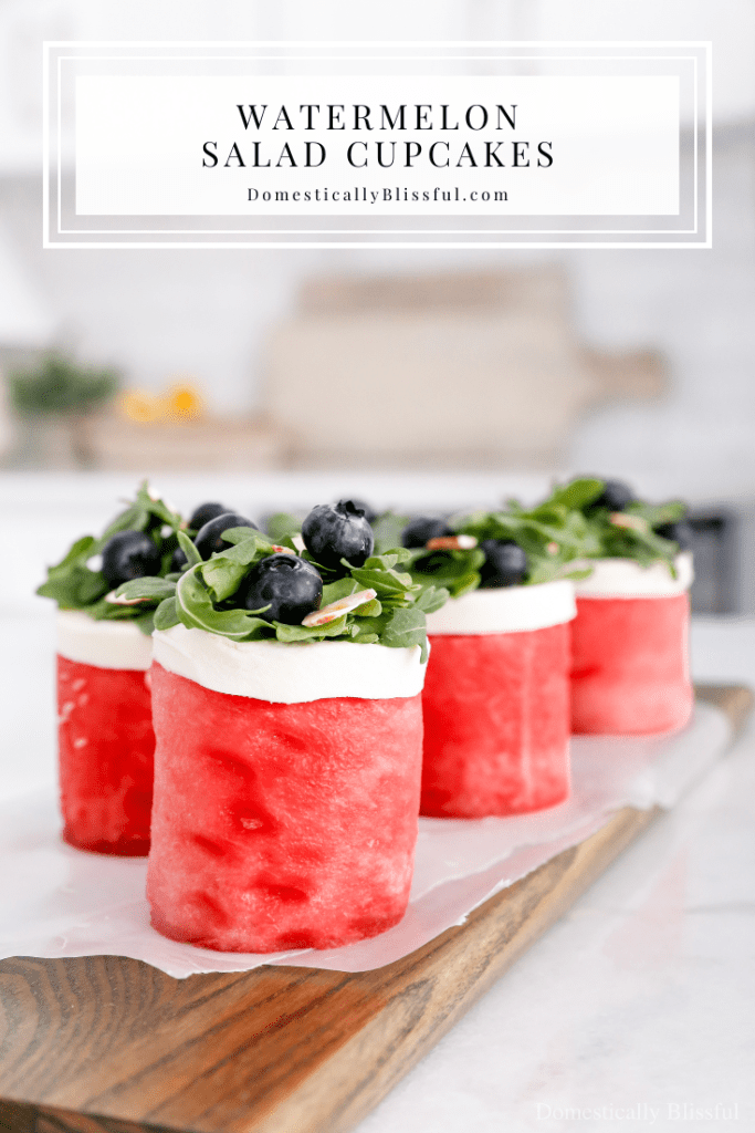 These Watermelon Salad Cupcakes are a fun and delicious way to enjoy a few of your favorite summer flavors!