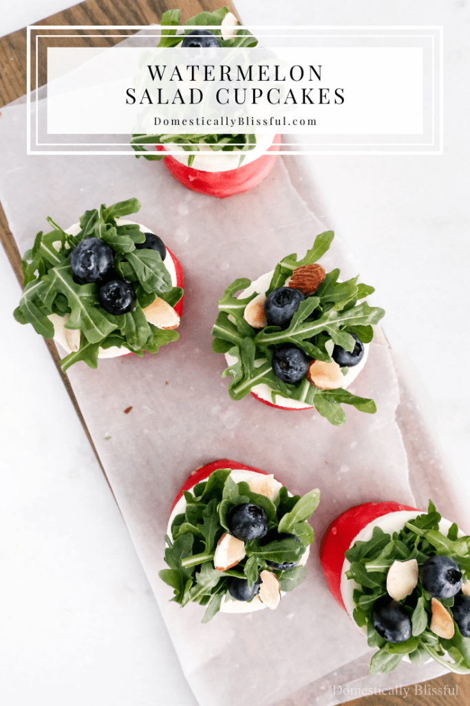 These Watermelon Salad Cupcakes are a fun and delicious way to enjoy a few of your favorite summer flavors!
