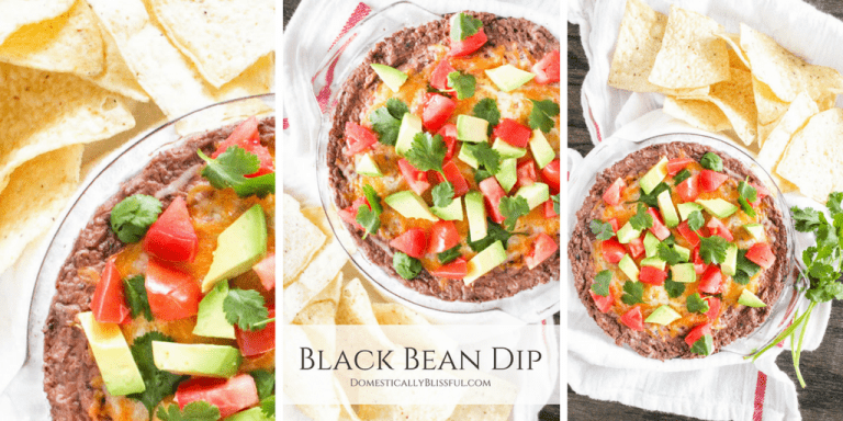 A Black Bean Dip that is creamy, smooth, light, & filled with flavor.